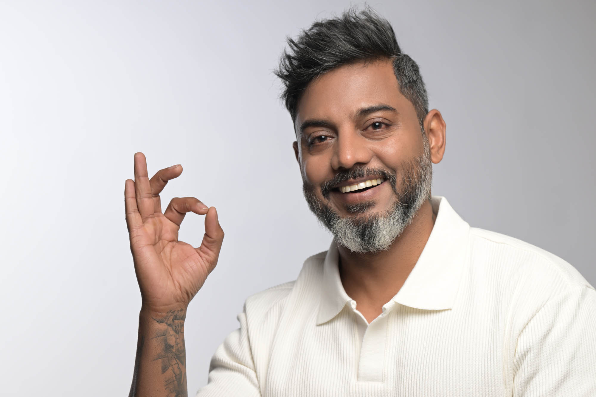 become a model at age 40 mature model happy close portrait